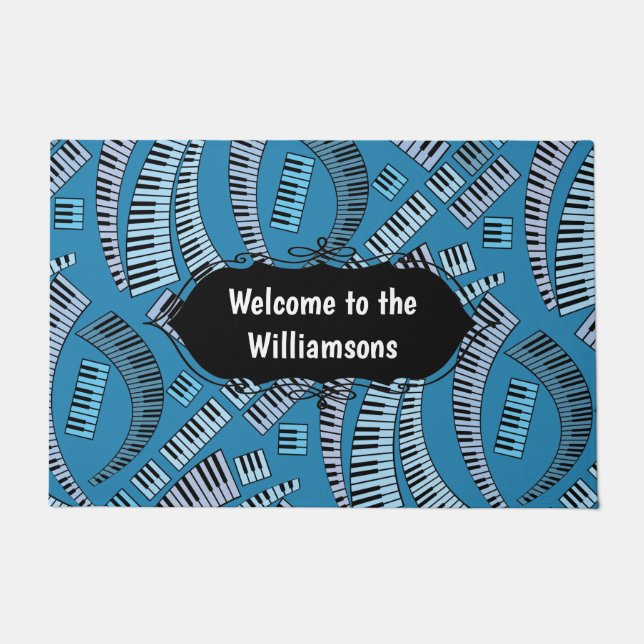 Kurve Klaviertasten Doormat Fußmatte (Vorderseite)