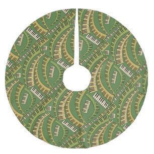 Kurve Klaviertasten Polyester Weihnachtsbaumdecke