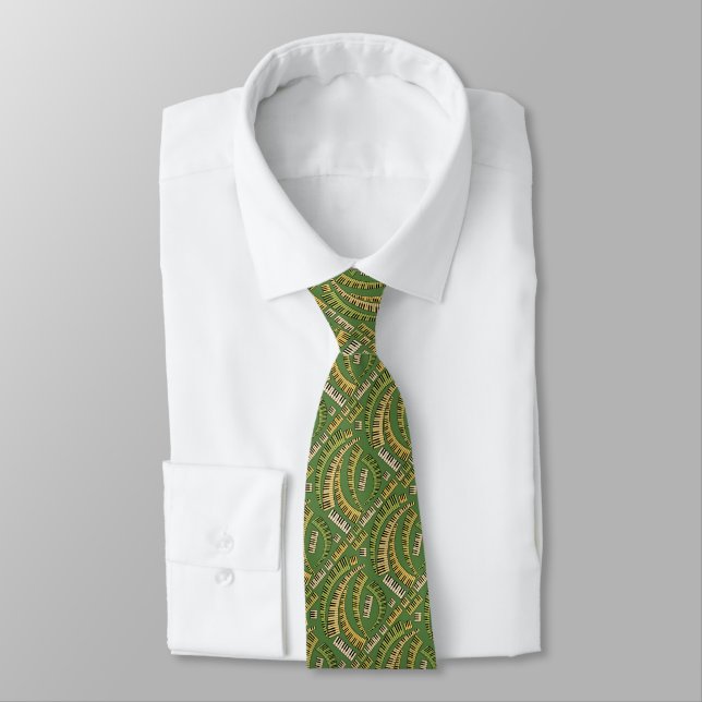 Kurve Piano Keys Neck Tie Krawatte (Gebunden)