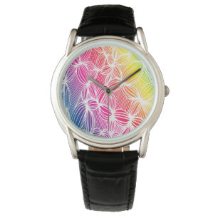 Kurve Regenbogenlinien Armbanduhr