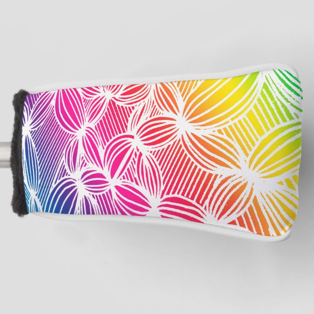 Kurve Regenbogenlinien Golf Headcover (Vorderseite)