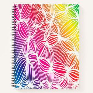 Kurve Regenbogenlinien Notizbuch