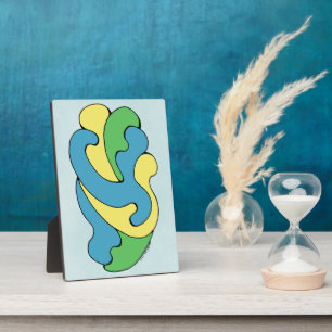 Kurven (gelb, blau, grün), Plaque Fotoplatte