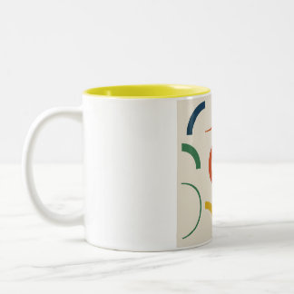 Kurven in Folge Zweifarbige Tasse