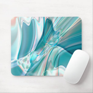 Kurven in hellen Farbtönen Blau und Rosa Mousepad
