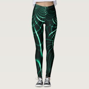 Kurven in Kombination von Dschungelgrün und Neo-M Leggings
