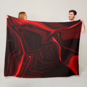 Kurven in metallischem Rot und tiefroten Teilen Fleecedecke
