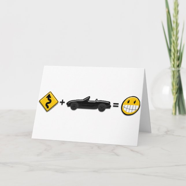 Kurven + MX5 = Spaß Karte (Vorderseite)