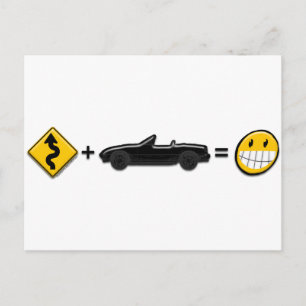 Kurven + MX5 = Spaß Postkarte
