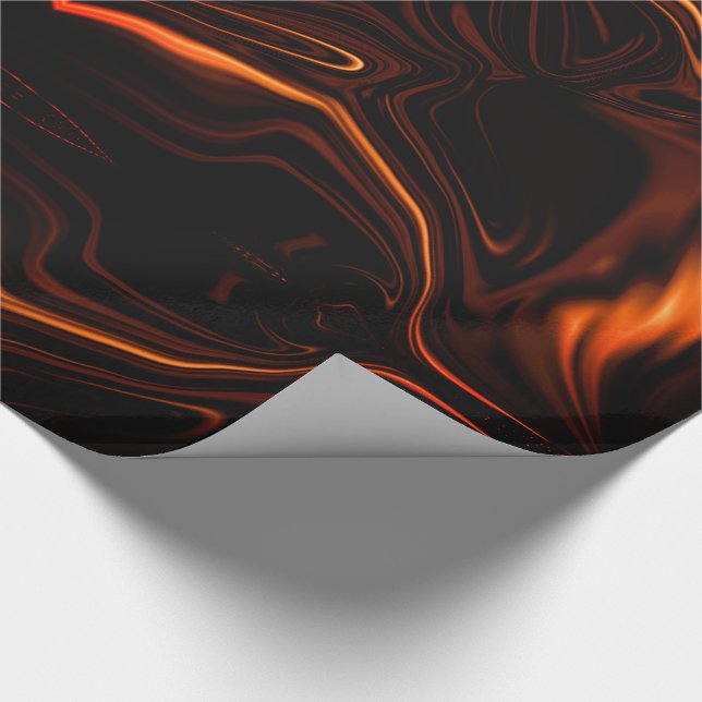 Kurven oder Höllenkorallen, über dunkles Fondspapi Geschenkpapier (Ecke)