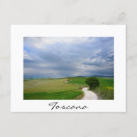 Kurven Straße Richtung Ziel Toscana Postkarte