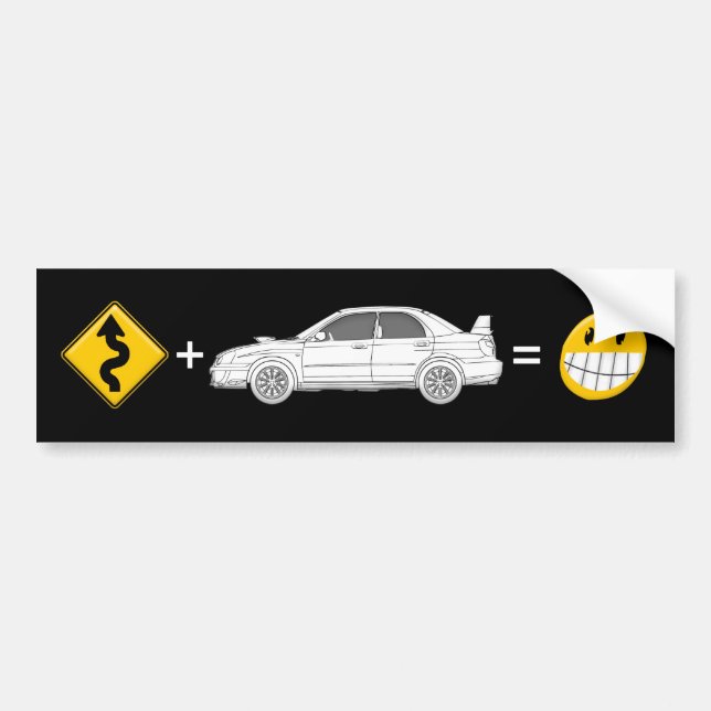 Kurven, Subaru, entspricht Spaß Autoaufkleber (Vorne)