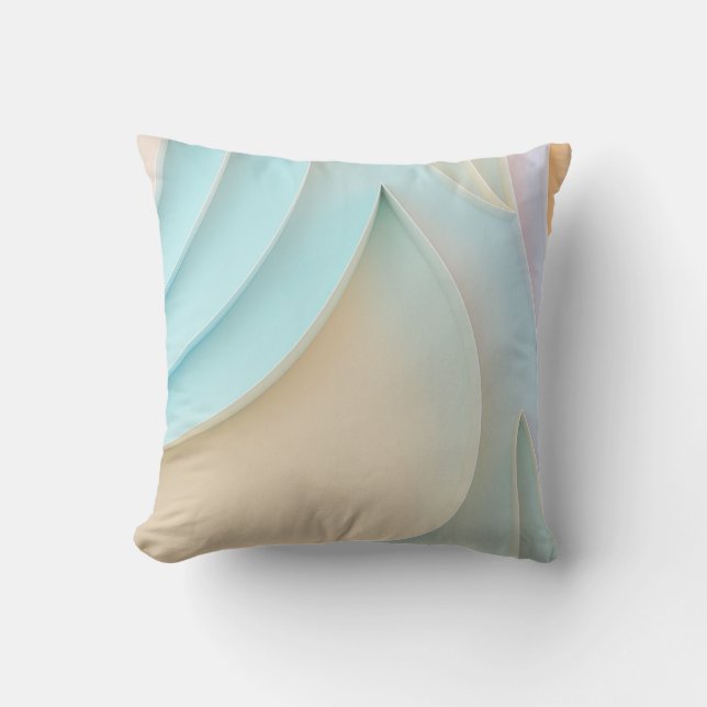 Kurven und Formen in Pastellfarben mit Kopierraum Kissen (Vorderseite)