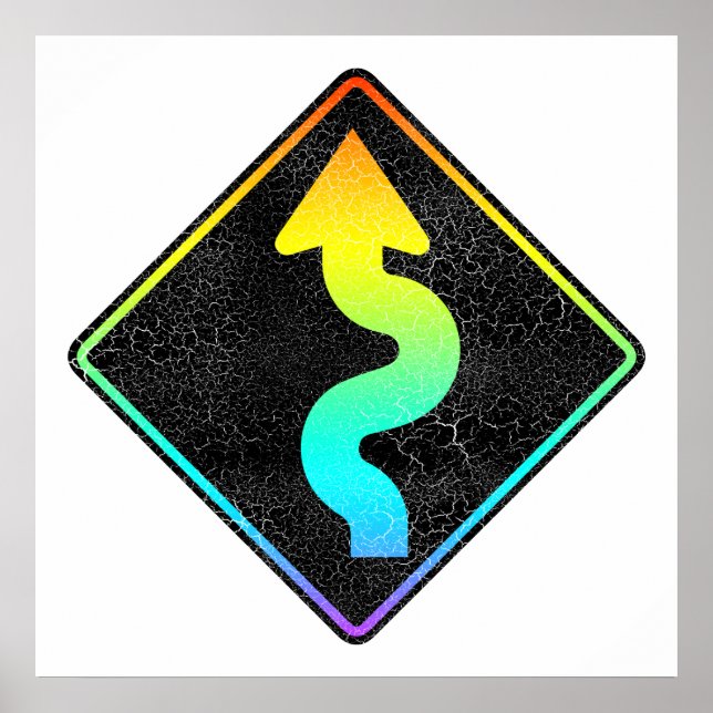 kurvenförmige Straße vor der Straße Poster (Vorne)