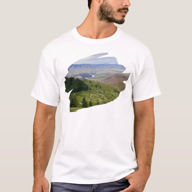Kurvenreiche Straße T-Shirt (Vorderseite)