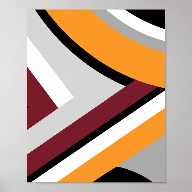 Kurves und schräges abstraktes Design Poster (Vorne)