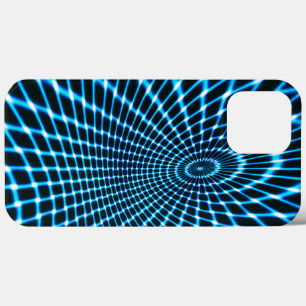 Kurvgerückte Kreuzlinien, die sich durch Blau krei Case-Mate iPhone Hülle