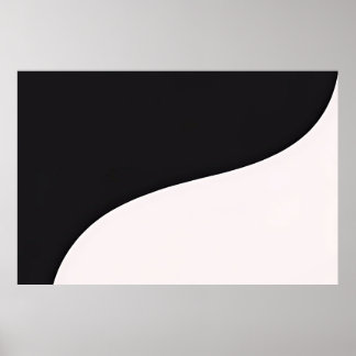 Kurvige Harmonie - Minimalistische Kunstdruckerei Poster