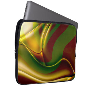 Kurvige Spirale in polierter und aufgeblasener Sep Laptopschutzhülle