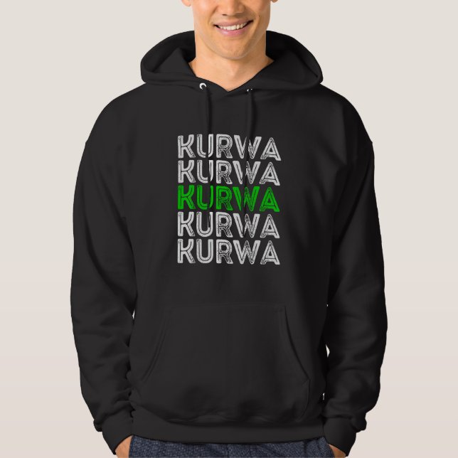 Kurwa Polish Polska Vodka Polish Slogan Slang Pole Hoodie (Vorderseite)