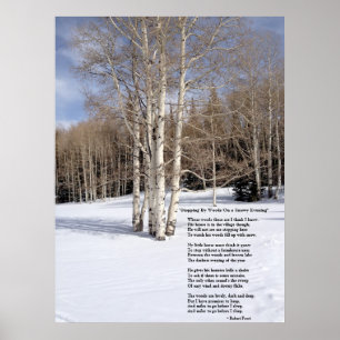 Kurz aufhalten bei des Holzes auf einem Poster