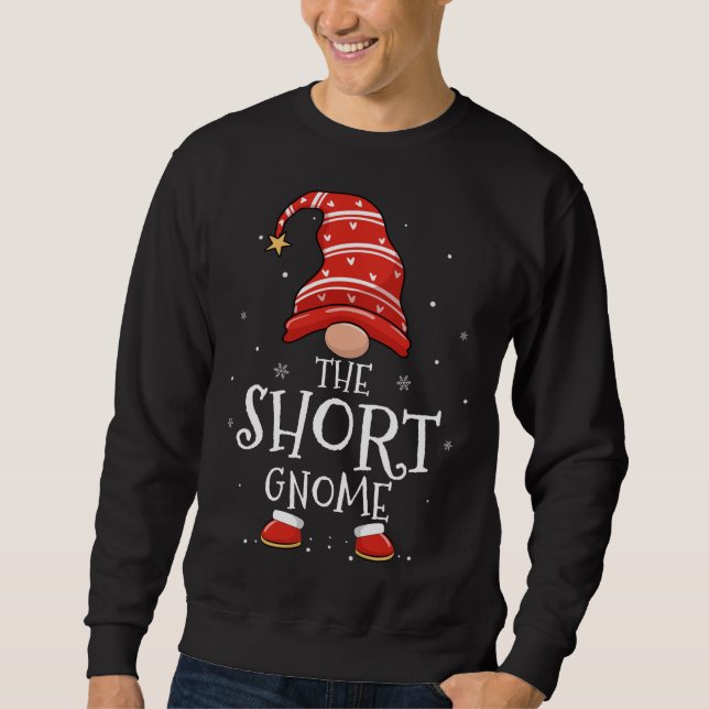 Kurz Gnome Xmas Familie Matching Funny Christmas G Sweatshirt (Vorderseite)