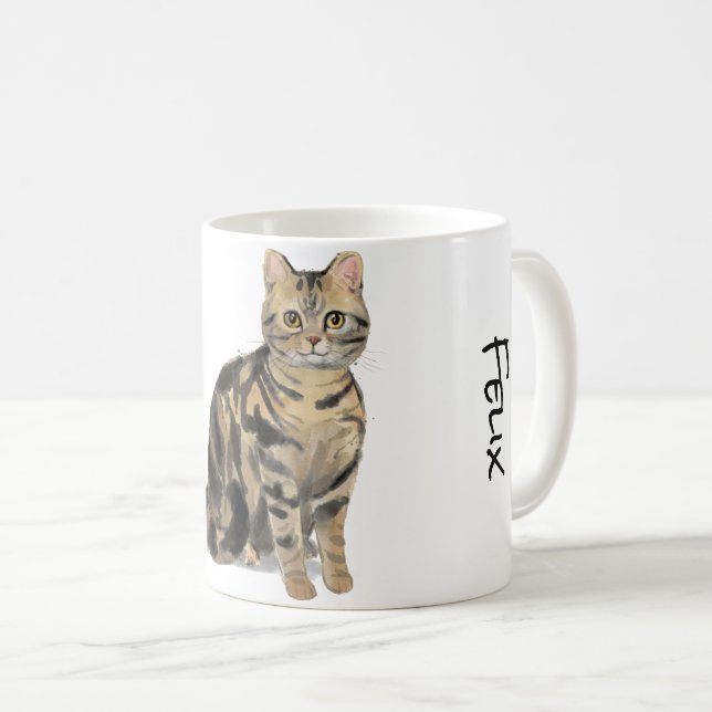 Kurz-Haarbolbe-Katze Kaffeetasse (VorderseiteRechts)