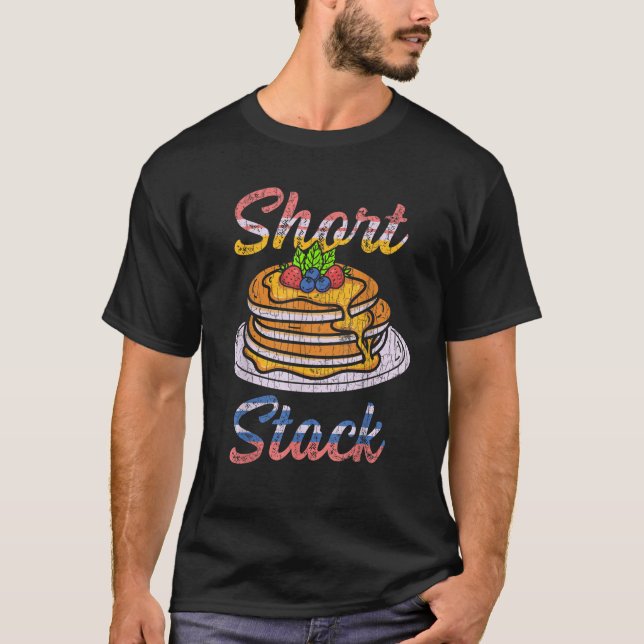 Kurz Stack Apparel Pancake Maker Funny Gift T-Shirt (Vorderseite)