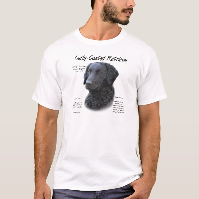 Kurz überzogenes Retriever History Design T-Shirt (Vorderseite)