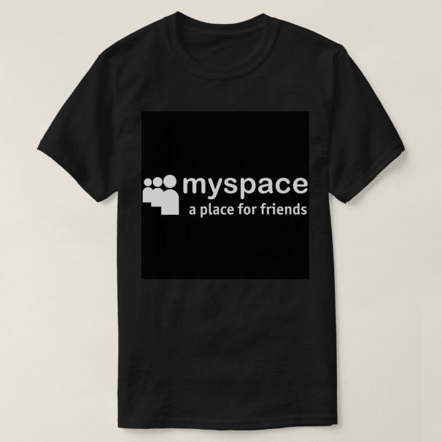 Kurzaufkleber für das Myspace-Logo T-Shirt (Design vorne)