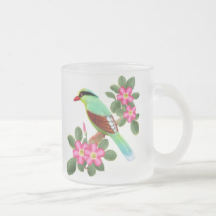 Kurze angebundene grüne Elster-mattierte Tasse
