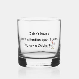Kurze Aufmerksamkeit Span Chicken Whiskyglas