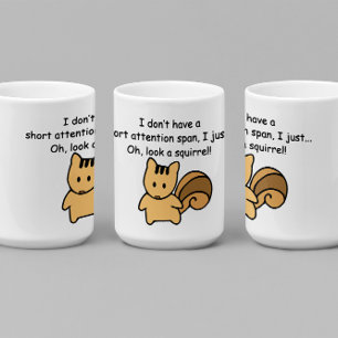Kurze Aufmerksamkeit Span Eichhörnchen Funny Kaffeetasse
