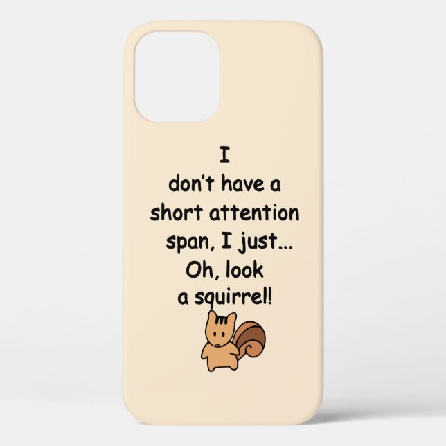 Kurze Aufmerksamkeit Span Eichhörnchen Humor Case-Mate iPhone Hülle (Rückseite)