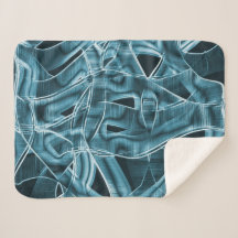 Kurze Bänder, blaues Neon mit Relief und Überlappu