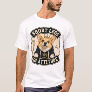 Kurze Beine, große Einstellung Lustiges Corgi-T-Sh T-Shirt
