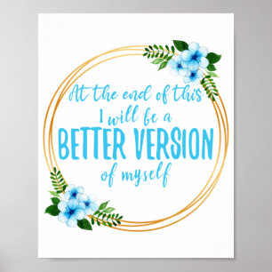 kurze Bejahungen über Träume und Ziele Poster