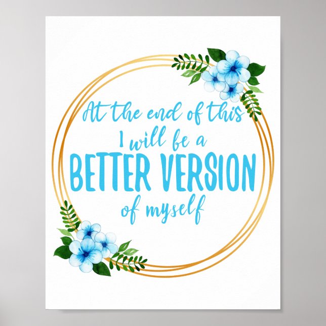 kurze Bejahungen über Träume und Ziele Poster (Vorne)