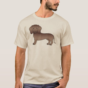 Kurze Haare Dackel Adorable Cartoon Dog T-Shirt