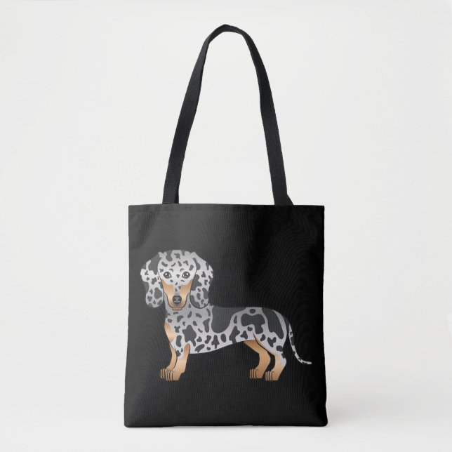 Kurze Haare-Dackel Black and Tan Dapple - Black (Vorderseite)