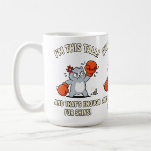 Kurze Katzen-Boxhandschuhe Lustige Schienbeine Kaffeetasse