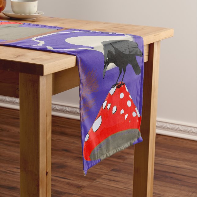 Kurze Mystische Gothic Rabe Tischdecke (Beispiel)