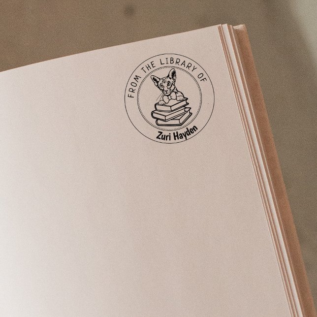 Kurze orientalische Haarkatze, buchen aus der Bibl Gummistempel (Von Creator hochgeladen)