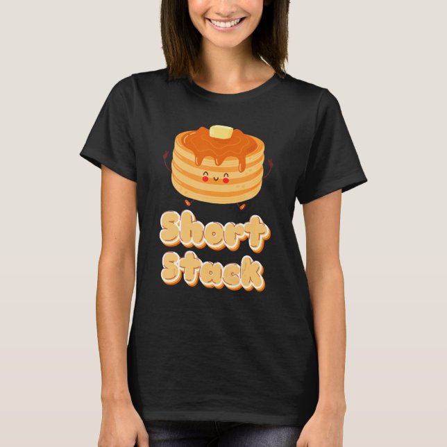 Kurze Pfannkuchen und Ahornsirup Tagesfrühstück T-Shirt (Vorderseite)