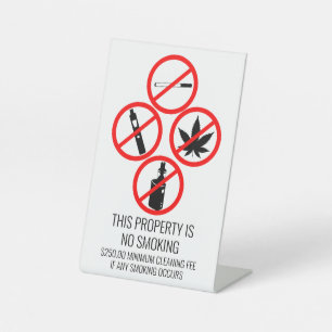 Kurze Term Rental Business Keine rauchfreien Zigar Sockelschild