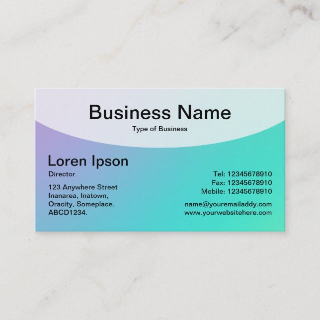 Kurze Top v4d - weiche Gradients Business Card Visitenkarte (Vorderseite)