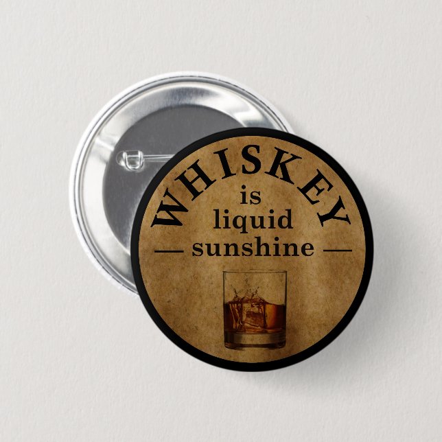 kurze Whiskey-Redewendungen Button (Vorne & Hinten)