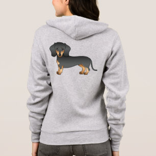 Kurzer Hair-Dackel-Cartoon Hoodie