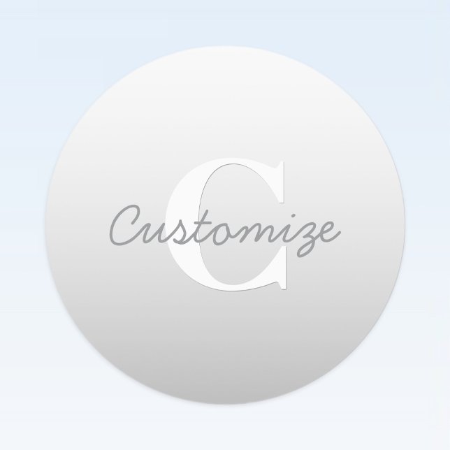 Kurzer Name oder anderer Text mit Monogramm | Grad Etiketten (Von Creator hochgeladen)