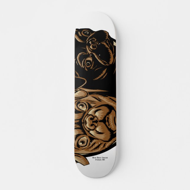 Kurzer Schnauze-BrauenSkateboard Skateboard (Vorne)